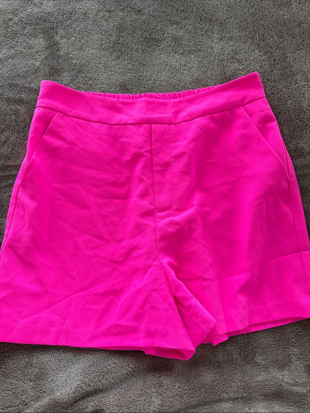 High-Waist Hot Pink Women's Shorts